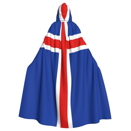JBYJBX Kapuzenumhang mit Flagge von Island, für Damen und Herren, Kapuzenumhang, Halloween, Karneval, Cosplay und Motto-Partys JBYJBX Kapuzenumhang mit Flagge von Island, für Damen und Herren, Kapuzenumhang, Halloween, Karneval, Cosplay und Motto-Partys von JBYJBX