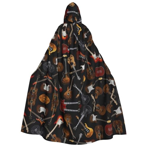 JBYJBX Kapuzenumhang mit Gitarren-Aufdruck, 190 cm, Erwachsenenkostüm, Halloween, Cosplay, Karneval, Partys JBYJBX Kapuzenumhang mit Gitarren-Aufdruck, 190 cm, Erwachsenenkostüm, Halloween, Cosplay, Karneval, Partys von JBYJBX