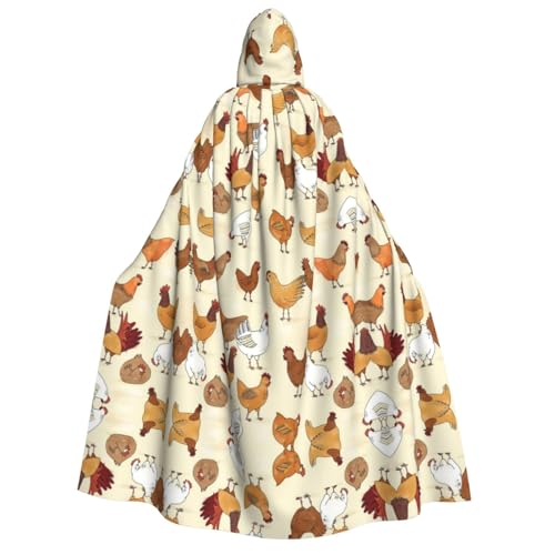 JBYJBX Kapuzenumhang mit Huhn-Muster, 190 cm, Erwachsenenkostüm, Halloween, Cosplay, Karneval, Partys JBYJBX Kapuzenumhang mit Huhn-Muster, 190 cm, Erwachsenenkostüm, Halloween, Cosplay, Karneval, Partys von JBYJBX