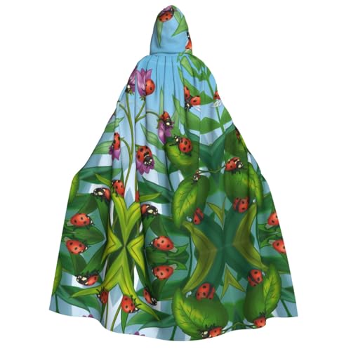 JBYJBX Kapuzenumhang mit Marienkäfer-Druck, 190 cm, Erwachsenenkostüm, Halloween, Cosplay, Karneval, Partys JBYJBX Kapuzenumhang mit Marienkäfer-Druck, 190 cm, Erwachsenenkostüm, Halloween, Cosplay, Karneval, Partys von JBYJBX