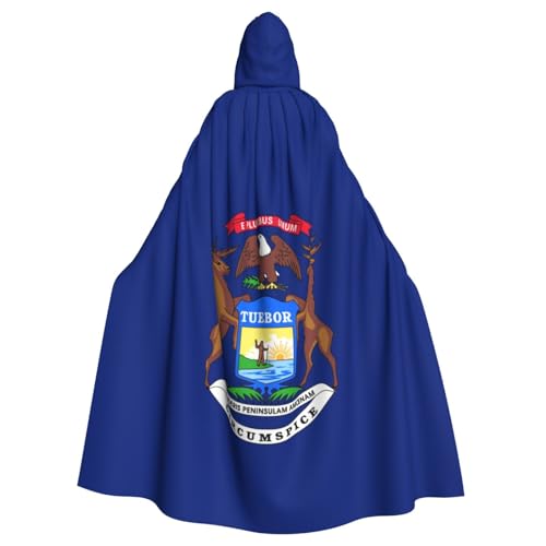 JBYJBX Kapuzenumhang mit Michigan-Flagge für Damen und Herren, Kapuzenumhang, Halloween, Karneval, Cosplay und Motto-Partys JBYJBX Kapuzenumhang mit Michigan-Flagge für Damen und Herren, Kapuzenumhang, Halloween, Karneval, Cosplay und Motto-Partys von JBYJBX