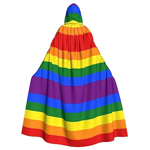 JBYJBX Kapuzenumhang mit Regenbogen-Aufdruck für Damen und Herren, Kapuzenumhang, Halloween, Karneval, Cosplay und Motto-Partys JBYJBX Kapuzenumhang mit Regenbogen-Aufdruck für Damen und Herren, Kapuzenumhang, Halloween, Karneval, Cosplay und Motto-Partys von JBYJBX
