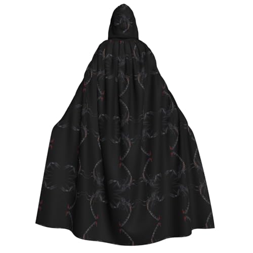 JBYJBX Kapuzenumhang mit Skorpion-Druck, 190 cm, Erwachsenenkostüm, Halloween, Cosplay, Karneval, Partys JBYJBX Kapuzenumhang mit Skorpion-Druck, 190 cm, Erwachsenenkostüm, Halloween, Cosplay, Karneval, Partys von JBYJBX