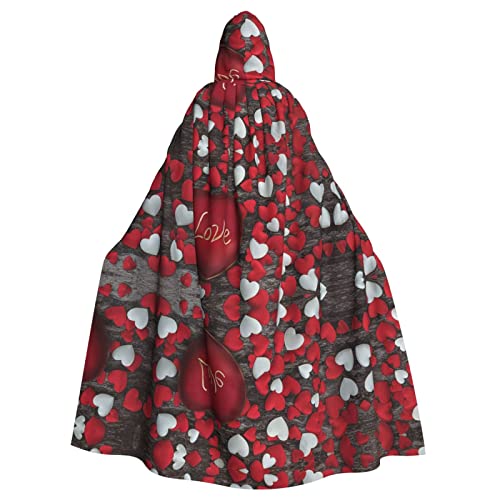 JBYJBX Kapuzenumhang mit Valentinstag-Aufdruck für Damen und Herren, Kapuzenumhang, Halloween, Karneval, Cosplay und Motto-Partys JBYJBX Kapuzenumhang mit Valentinstag-Aufdruck für Damen und Herren, Kapuzenumhang, Halloween, Karneval, Cosplay und Motto-Partys von JBYJBX