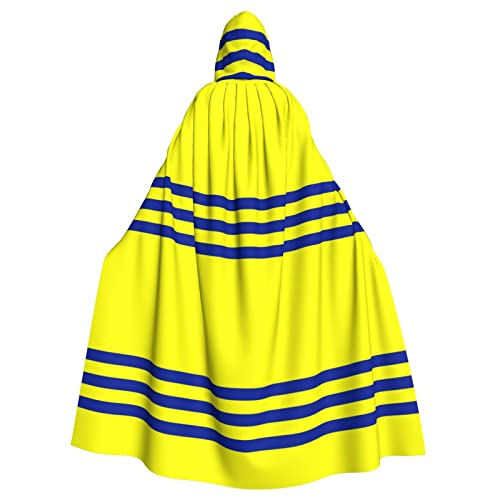 JBYJBX Kapuzenumhang mit gelben und blauen Streifen für Damen und Herren, Kapuzenumhang, Halloween, Karneval, Cosplay und Motto-Partys JBYJBX Kapuzenumhang mit gelben und blauen Streifen für Damen und Herren, Kapuzenumhang, Halloween, Karneval, Cosplay und Motto-Partys von JBYJBX