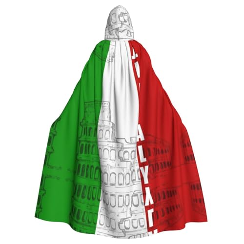 JBYJBX Kapuzenumhang mit italienischer Flagge, römisches Kolosseum, für Damen und Herren, Kapuzenumhang, Halloween, Karneval, Cosplay und Motto-Partys JBYJBX Kapuzenumhang mit italienischer Flagge, römisches Kolosseum, für Damen und Herren, Kapuzenumhang, Halloween, Karneval, Cosplay und Motto-Partys von JBYJBX