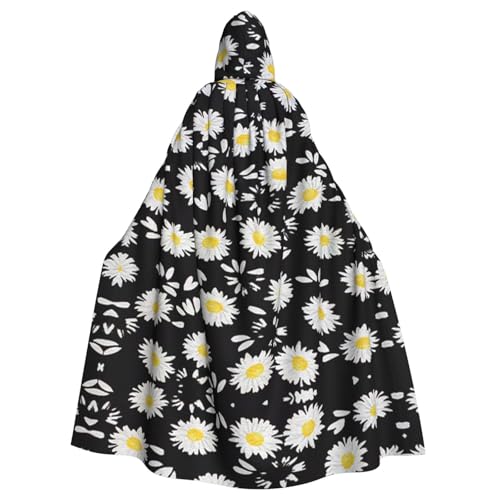 JBYJBX Kapuzenumhang mit weißem Gänseblümchen-Aufdruck, für Damen und Herren, Kapuzenumhang, Halloween, Karneval, Cosplay und Motto-Partys JBYJBX Kapuzenumhang mit weißem Gänseblümchen-Aufdruck, für Damen und Herren, Kapuzenumhang, Halloween, Karneval, Cosplay und Motto-Partys von JBYJBX