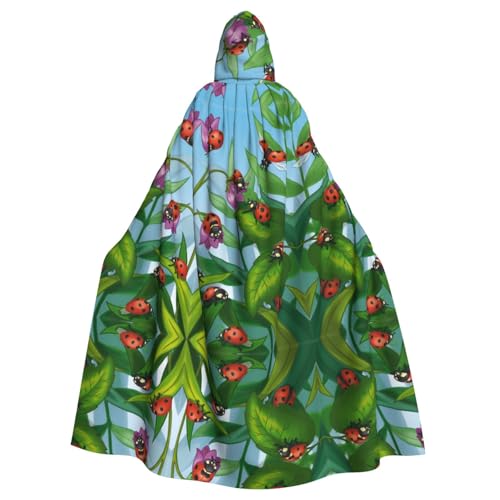 JBYJBX Marienkäfer-Druck, Halloween, Cosplay, Mittelalter-Festivals, Unisex, Umhang mit Hut und Kapuze JBYJBX Marienkäfer-Druck, Halloween, Cosplay, Mittelalter-Festivals, Unisex, Umhang mit Hut und Kapuze von JBYJBX