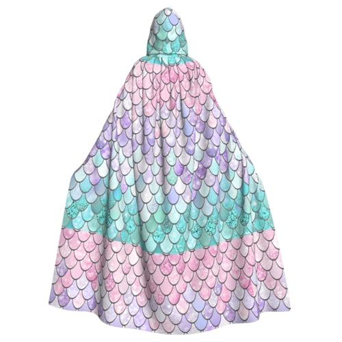 JBYJBX Meerjungfrau-Umhang mit Kapuze, rot-violetter Druck, Halloween, Karneval, Partys, Kapuzenumhang für Cosplay, Vampir-Kostüm JBYJBX Meerjungfrau-Umhang mit Kapuze, rot-violetter Druck, Halloween, Karneval, Partys, Kapuzenumhang für Cosplay, Vampir-Kostüm von JBYJBX