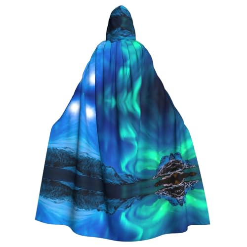 JBYJBX Northern Lights Print Halloween Cosplay Mittelalter Festivals für Unisex Umhang mit Hut und Kapuze JBYJBX Northern Lights Print Halloween Cosplay Mittelalter Festivals für Unisex Umhang mit Hut und Kapuze von JBYJBX
