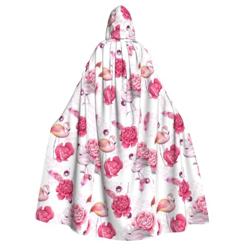 JBYJBX Roter Flamingo-Druck, Halloween, Cosplay, Mittelalter-Festivals, Unisex, Umhang mit Hut und Kapuze JBYJBX Roter Flamingo-Druck, Halloween, Cosplay, Mittelalter-Festivals, Unisex, Umhang mit Hut und Kapuze von JBYJBX