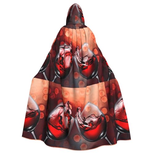 JBYJBX Rotweinglas-Druck, Halloween, Cosplay, Mittelalter-Festivals, Unisex, Umhang mit Hut und Kapuze JBYJBX Rotweinglas-Druck, Halloween, Cosplay, Mittelalter-Festivals, Unisex, Umhang mit Hut und Kapuze von JBYJBX