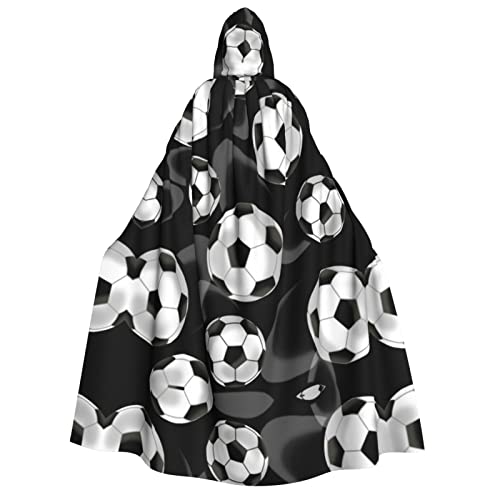 JBYJBX Schwarzer Fußball-Umhang mit Kapuze, 190 cm, Erwachsenenkostüm, Halloween, Cosplay, Karneval, Partys JBYJBX Schwarzer Fußball-Umhang mit Kapuze, 190 cm, Erwachsenenkostüm, Halloween, Cosplay, Karneval, Partys von JBYJBX