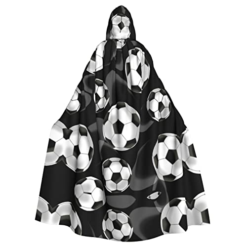 JBYJBX Schwarzer Fußball-Umhang mit Kapuze für Damen und Herren, Kapuzenumhang, Halloween, Karneval, Cosplay und Motto-Partys JBYJBX Schwarzer Fußball-Umhang mit Kapuze für Damen und Herren, Kapuzenumhang, Halloween, Karneval, Cosplay und Motto-Partys von JBYJBX