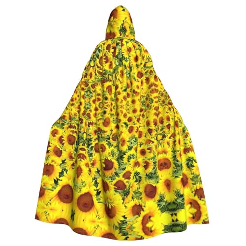 JBYJBX Sonnenblumen-Druck, Halloween, Cosplay, Mittelalter-Festivals, Unisex, Umhang mit Hut und Kapuze JBYJBX Sonnenblumen-Druck, Halloween, Cosplay, Mittelalter-Festivals, Unisex, Umhang mit Hut und Kapuze von JBYJBX