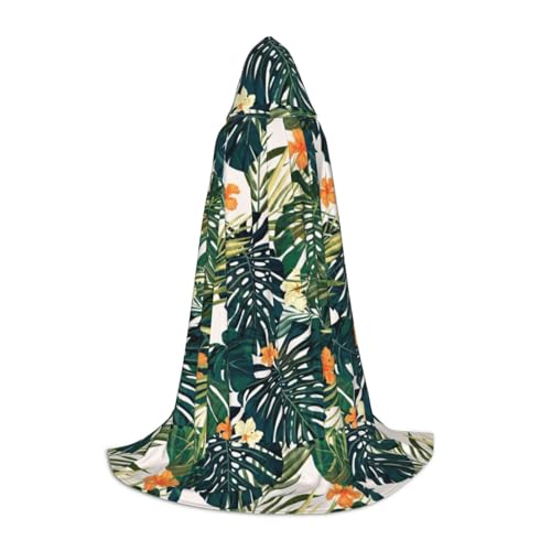 JBYJBX Tropischer Sommer-Umhang mit hawaiianischer Blume, Palmenblätter, Unisex, Kapuzenumhang, Halloween, Cosplay, Kostüm, Weihnachten, Karneval, Party, Umhang JBYJBX Tropischer Sommer-Umhang mit hawaiianischer Blume, Palmenblätter, Unisex, Kapuzenumhang, Halloween, Cosplay, Kostüm, Weihnachten, Karneval, Party, Umhang von JBYJBX