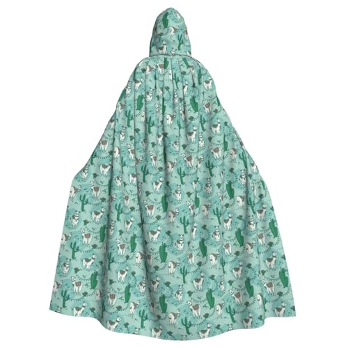 JBYJBX Umhang mit Hut und Kapuze, Llama-Alpaka-Grün, für Halloween, Cosplay, Mittelalter-Festivals, Unisex, volle Länge JBYJBX Umhang mit Hut und Kapuze, Llama-Alpaka-Grün, für Halloween, Cosplay, Mittelalter-Festivals, Unisex, volle Länge von JBYJBX