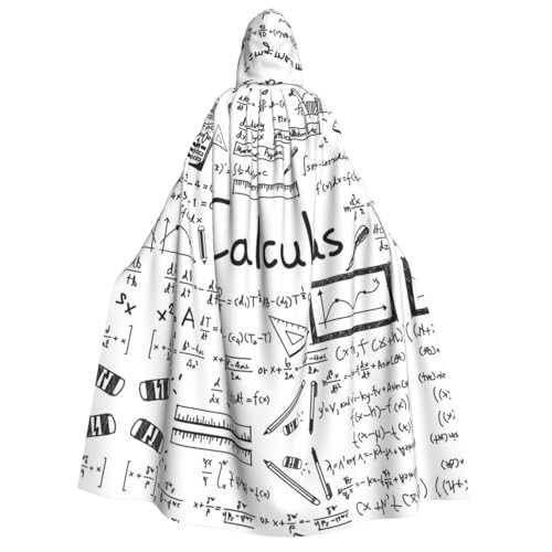 JBYJBX Umhang mit Kapuze, Geek, Mathematik, Taschenrechner, 190 cm, Erwachsenenkostüm, Halloween, Cosplay, Karneval, Partys von JBYJBX