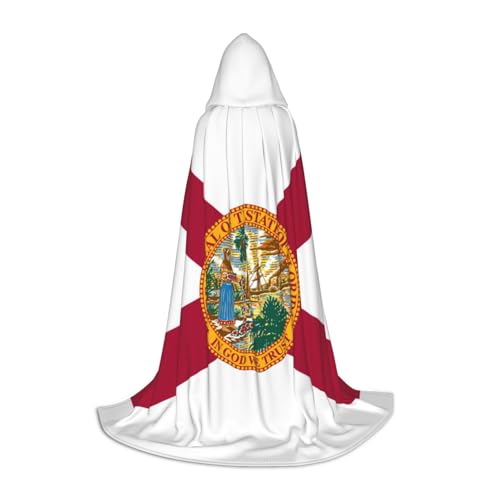 JBYJBX Umhang mit Kapuze, Motiv: Flagge von Florida, Unisex, Halloween, Cosplay, Kostüm, Weihnachten, Karneval, Party, Umhang von JBYJBX
