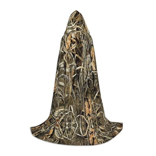 JBYJBX Umhang mit Kapuze, Unisex, Camouflage, Gelb und Grün, für Halloween, Cosplay, Weihnachten, Karneval, Party, Umhang von JBYJBX