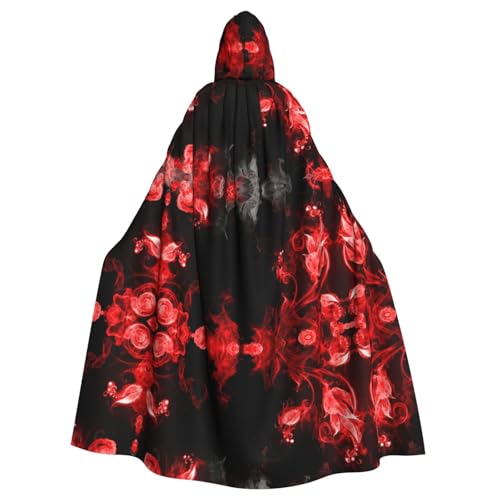 JBYJBX Umhang mit Kapuze, abstrakter Druck, Halloween, Cosplay, Mittelalter-Festivals, Unisex, in voller Länge, Rot / Schwarz / Weiß JBYJBX Umhang mit Kapuze, abstrakter Druck, Halloween, Cosplay, Mittelalter-Festivals, Unisex, in voller Länge, Rot / Schwarz / Weiß von JBYJBX