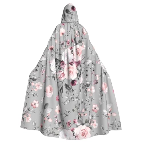 JBYJBX Umhang mit Kapuze für Damen und Herren, mit Blumenmuster, für Halloween, Karneval, Cosplay und Themenpartys JBYJBX Umhang mit Kapuze für Damen und Herren, mit Blumenmuster, für Halloween, Karneval, Cosplay und Themenpartys von JBYJBX