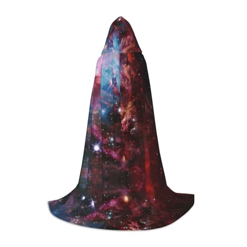 JBYJBX Umhang mit Kapuze und Nachthimmel-Aufdruck, unisex, Halloween, Cosplay, Kostüm, Weihnachten, Karneval, Party, Umhang von JBYJBX