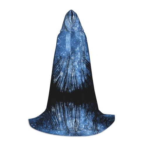 JBYJBX Umhang mit Kapuze und Nachthimmel-Aufdruck, unisex, Halloween, Cosplay, Kostüm, Weihnachten, Karneval, Party, Umhang von JBYJBX