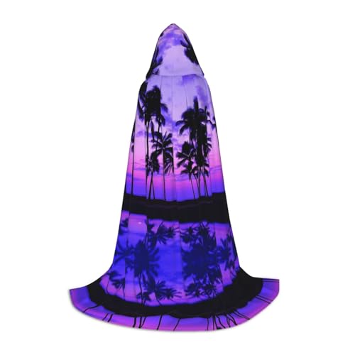 JBYJBX Umhang mit Kapuze und Palmenmotiv, violett, Sonnenuntergang, Unisex, Halloween, Cosplay, Kostüm, Weihnachten, Karneval, Party, Umhang, Schwarz, S JBYJBX Umhang mit Kapuze und Palmenmotiv, violett, Sonnenuntergang, Unisex, Halloween, Cosplay, Kostüm, Weihnachten, Karneval, Party, Umhang, Schwarz, S von JBYJBX