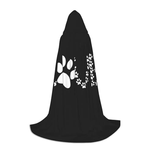 JBYJBX Umhang mit Kapuze und Pfotenabdruck, Unisex, für Halloween, Cosplay, Weihnachten, Karneval, Party, Umhang JBYJBX Umhang mit Kapuze und Pfotenabdruck, Unisex, für Halloween, Cosplay, Weihnachten, Karneval, Party, Umhang von JBYJBX
