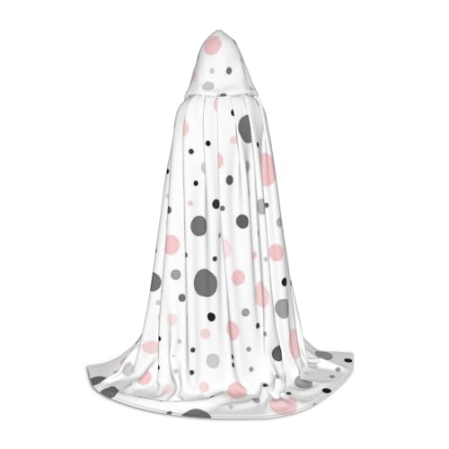 JBYJBX Umhang mit Kapuze und modernem Punktemuster, Unisex, Rot, Grau, Weiß, Halloween, Cosplay, Kostüm, Weihnachten, Karneval, Party, Umhang JBYJBX Umhang mit Kapuze und modernem Punktemuster, Unisex, Rot, Grau, Weiß, Halloween, Cosplay, Kostüm, Weihnachten, Karneval, Party, Umhang von JBYJBX