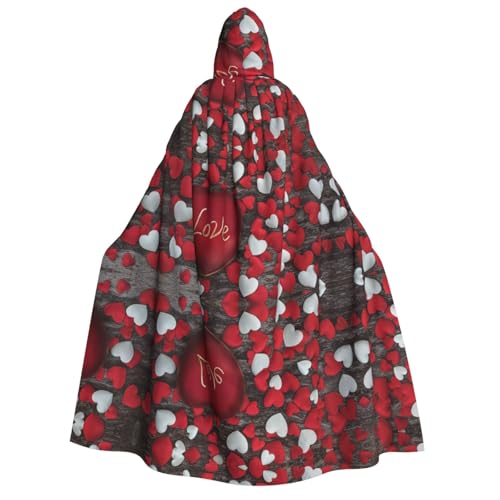 JBYJBX Umhang mit Kapuze zum Valentinstag, 190 cm, Erwachsenenkostüm, Halloween, Cosplay, Karneval, Partys von JBYJBX