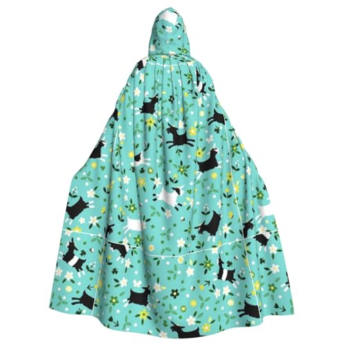 JBYJBX Umhang mit Ziegenfroldruck, Halloween, Cosplay, Mittelalter-Festivals, Unisex, volle Länge, mit Hut und Kapuze JBYJBX Umhang mit Ziegenfroldruck, Halloween, Cosplay, Mittelalter-Festivals, Unisex, volle Länge, mit Hut und Kapuze von JBYJBX