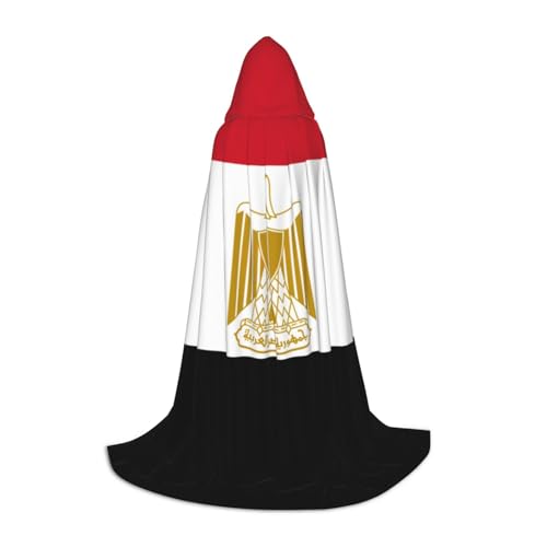 JBYJBX Umhang mit ägyptischer Flagge, Halloween, mit Kapuze, 130/150/170 cm, Karneval, Hexenkostüm, Cosplay, Mottoparty JBYJBX Umhang mit ägyptischer Flagge, Halloween, mit Kapuze, 130/150/170 cm, Karneval, Hexenkostüm, Cosplay, Mottoparty von JBYJBX