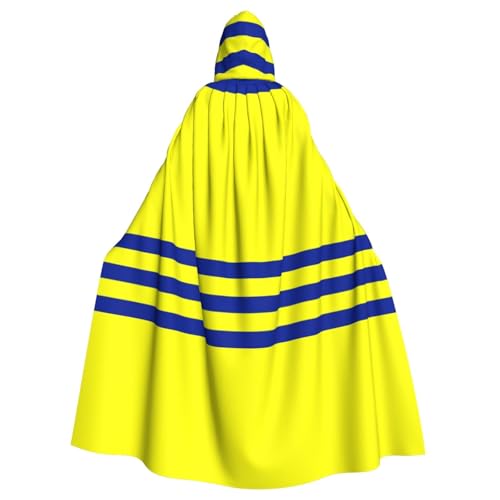 JBYJBX Umhang mit gelben und blauen Streifen, Halloween, Cosplay, Mittelalter-Festivals, Unisex, volle Länge, mit Hut und Kapuze JBYJBX Umhang mit gelben und blauen Streifen, Halloween, Cosplay, Mittelalter-Festivals, Unisex, volle Länge, mit Hut und Kapuze von JBYJBX