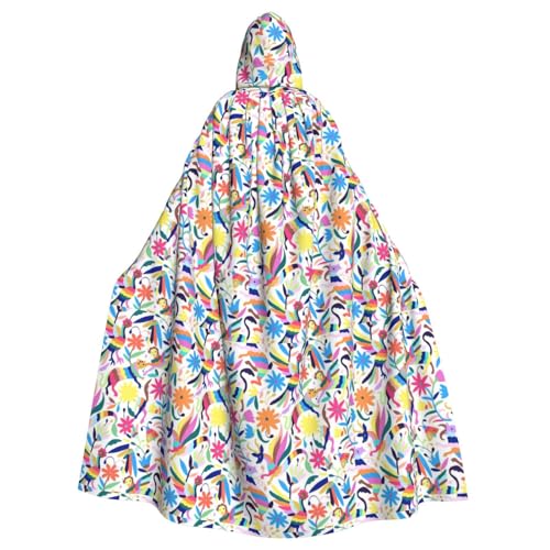 JBYJBX Umhang mit mexikanischem Otomi-Tierdruck, Halloween, Cosplay, Mittelalter-Festivals, Unisex, volle Länge, Umhang mit Hut und Kapuze JBYJBX Umhang mit mexikanischem Otomi-Tierdruck, Halloween, Cosplay, Mittelalter-Festivals, Unisex, volle Länge, Umhang mit Hut und Kapuze von JBYJBX