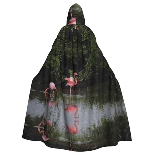JBYJBX Umhang mit zwei Flamingos, Halloween, Cosplay, Mittelalter-Festivals, Unisex, volle Länge, mit Hut und Kapuze JBYJBX Umhang mit zwei Flamingos, Halloween, Cosplay, Mittelalter-Festivals, Unisex, volle Länge, mit Hut und Kapuze von JBYJBX