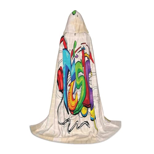 JBYJBX Unisex-Kapuzenumhang im Musikstil, für Halloween, Cosplay, Kostüm, Weihnachten, Karneval, Party, Umhang JBYJBX Unisex-Kapuzenumhang im Musikstil, für Halloween, Cosplay, Kostüm, Weihnachten, Karneval, Party, Umhang von JBYJBX