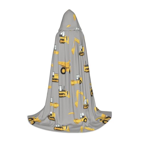 JBYJBX Unisex Kapuzenumhang mit Bauwagen-Aufdruck, Halloween, Cosplay, Kostüm, Weihnachten, Karneval, Party, Umhang von JBYJBX