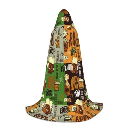 JBYJBX Unisex Kapuzenumhang mit Bierdruck, Halloween, Cosplay, Kostüm, Weihnachten, Karneval, Party, Umhang JBYJBX Unisex Kapuzenumhang mit Bierdruck, Halloween, Cosplay, Kostüm, Weihnachten, Karneval, Party, Umhang von JBYJBX