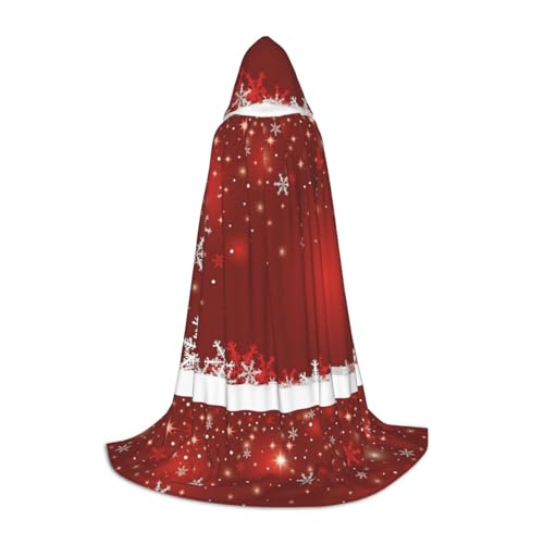 JBYJBX Unisex Kapuzenumhang mit Weihnachtsdruck, Halloween, Cosplay, Kostüm, Weihnachten, Karneval, Party, Umhang von JBYJBX
