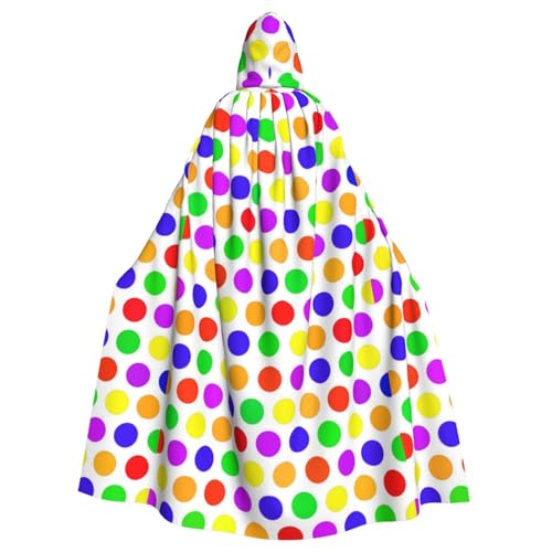 JBYJBX Wunderschöner Umhang mit Punktemuster, Halloween, Cosplay, Mittelalter-Festivals, Unisex, volle Länge, mit Hut und Kapuze JBYJBX Wunderschöner Umhang mit Punktemuster, Halloween, Cosplay, Mittelalter-Festivals, Unisex, volle Länge, mit Hut und Kapuze von JBYJBX