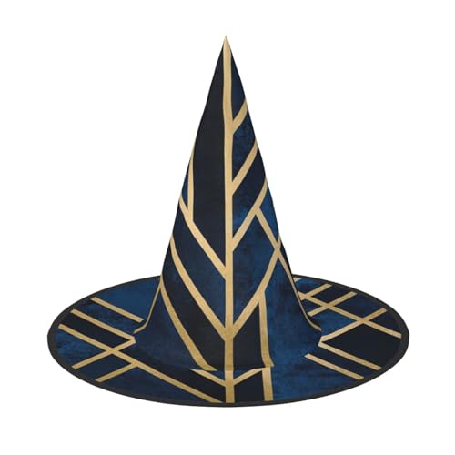 Jbyjbx Abstrakter geometrischer gestreifter Druck, Karneval, Halloween, Hexenhut, Motto-Partys, Hut, Cosplay, Maskerade, Urlaubsdekoration von JBYJBX