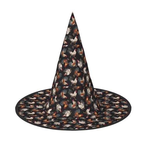 Jbyjbx Französischer Hahn-Druck, Karneval, Halloween, Hexenhut, Motto-Partys, Hut, Cosplay, Maskerade, Urlaubsdekoration Jbyjbx Französischer Hahn-Druck, Karneval, Halloween, Hexenhut, Motto-Partys, Hut, Cosplay, Maskerade, Urlaubsdekoration von JBYJBX