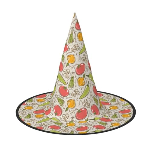 Jbyjbx Gemüsefruchtdruck, Karneval, Halloween, Hexenhut, Motto-Partys, Hut, Cosplay, Maskerade, Urlaubsdekoration Jbyjbx Gemüsefruchtdruck, Karneval, Halloween, Hexenhut, Motto-Partys, Hut, Cosplay, Maskerade, Urlaubsdekoration von JBYJBX