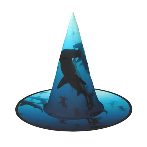 Jbyjbx Hammerkopf, Haie, Druck, Karneval, Halloween, Hexenhut, Motto-Partys, Hut, Cosplay, Maskerade, Urlaubsdekoration Jbyjbx Hammerkopf, Haie, Druck, Karneval, Halloween, Hexenhut, Motto-Partys, Hut, Cosplay, Maskerade, Urlaubsdekoration von JBYJBX