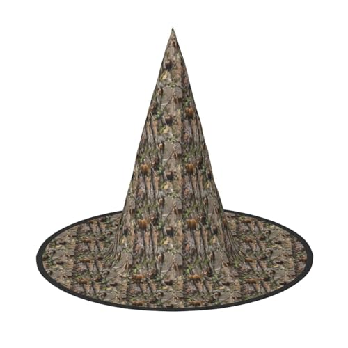 Jbyjbx Jagd Hirsch Bär Elch Druck Karneval Halloween Hexenhut Motto-Partys Hut Cosplay Maskerade Urlaub Dekor von JBYJBX