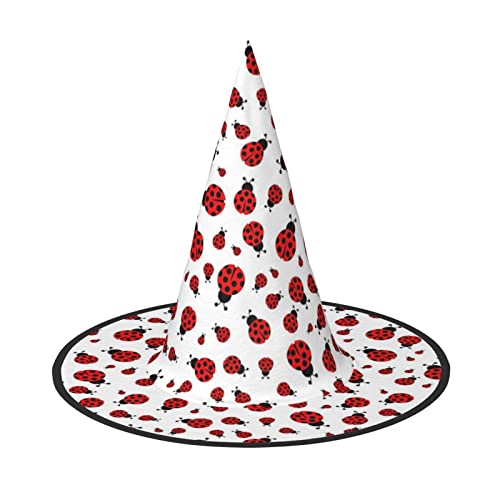 Jbyjbx Marienkäfer-Druck, Karneval, Halloween, Hexenhut, Motto-Partys, Hut, Cosplay, Maskerade, Urlaubsdekoration Jbyjbx Marienkäfer-Druck, Karneval, Halloween, Hexenhut, Motto-Partys, Hut, Cosplay, Maskerade, Urlaubsdekoration von JBYJBX