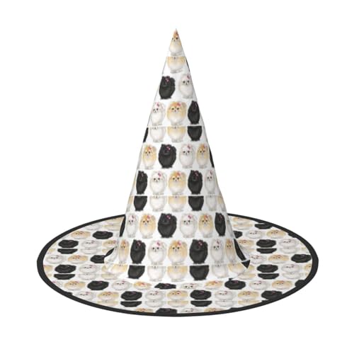 Jbyjbx Pomeranians Muster Druck Karneval Halloween Hexenhut Motto-Partys Hut Cosplay Maskerade Urlaub Dekor Jbyjbx Pomeranians Muster Druck Karneval Halloween Hexenhut Motto-Partys Hut Cosplay Maskerade Urlaub Dekor von JBYJBX