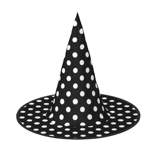 Jbyjbx Schwarz-weiße Tupfen-Druck, Karneval, Halloween, Hexenhut, Motto-Partys, Hut, Cosplay, Maskerade, Urlaubsdekoration Jbyjbx Schwarz-weiße Tupfen-Druck, Karneval, Halloween, Hexenhut, Motto-Partys, Hut, Cosplay, Maskerade, Urlaubsdekoration von JBYJBX